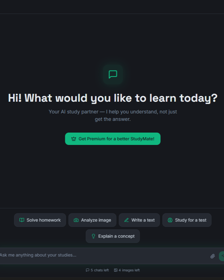 StudyMate AI, an online study partner